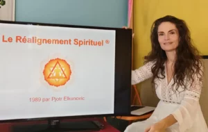 Alexandra Böttner lors d'une conférence sur le Réalignement Spirituel Photo conference